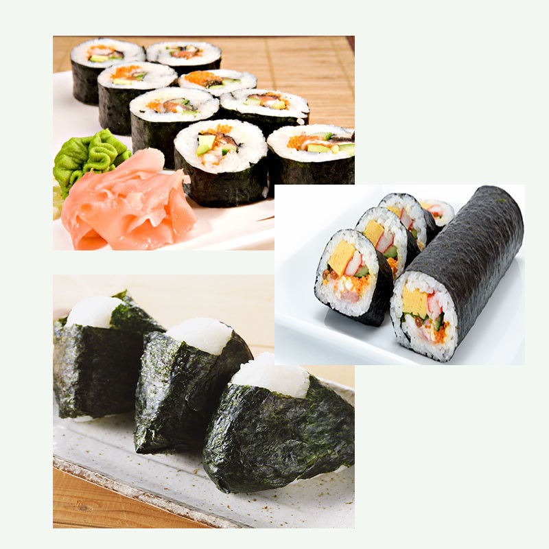 Donkere kleur 19*21cm Gebraden Nori zeewier Nori plaat 280g 100platen