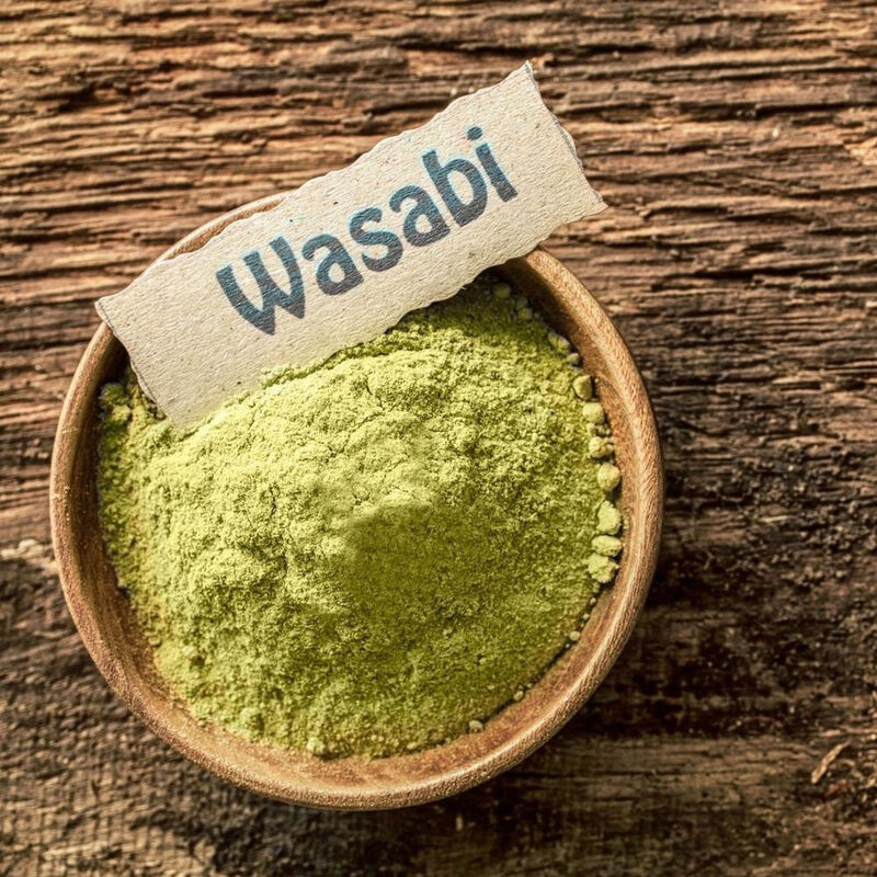 Premium Pure Wasabi Poeder 100-120 Mesh met lichtgroene kleur en Max 8% vocht voor Sushi Kruiden