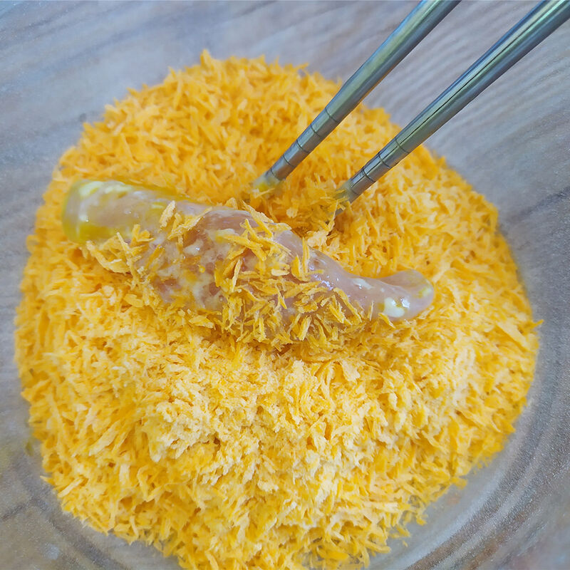 2-12mm Granulaire Panko Broodkruimels met Krokante Textuur en Oranje Kleur voor Gefrituurd Voedsel