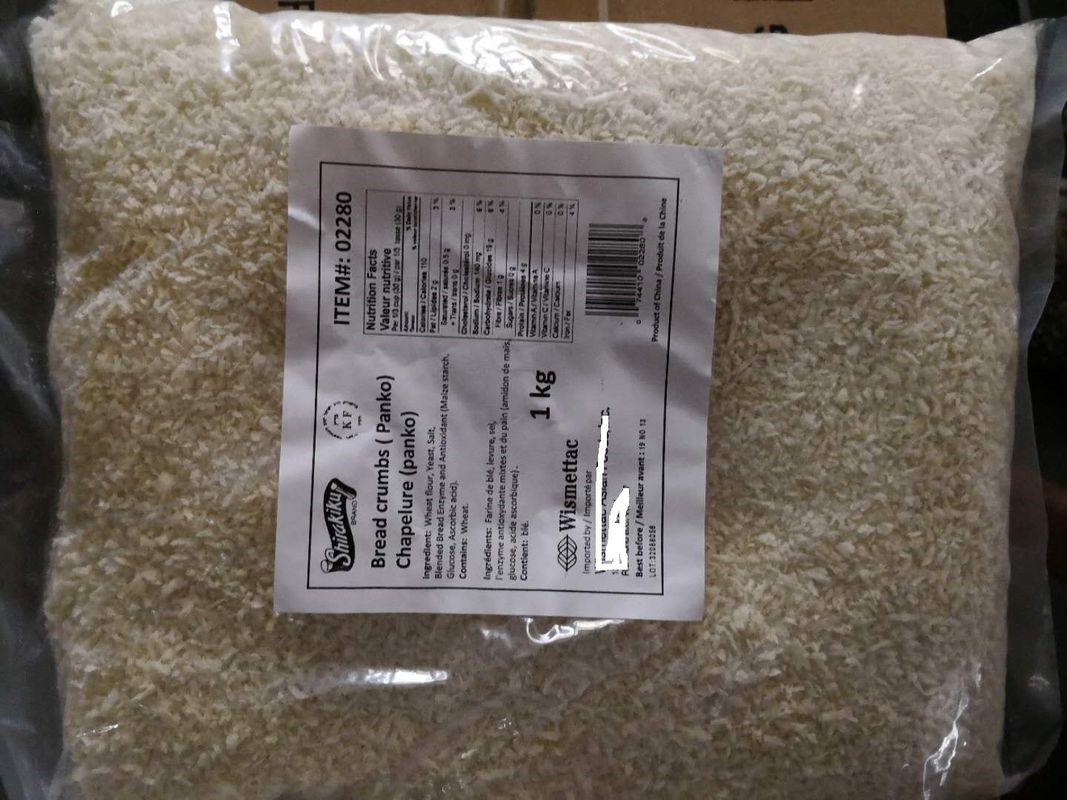 HACCP-gecertificeerde Japanse Panko Broodkruimels met Maximaal 10% Vocht en 2-12 mm Grootte voor Krokante Gefrituurde Voedingsmiddelen