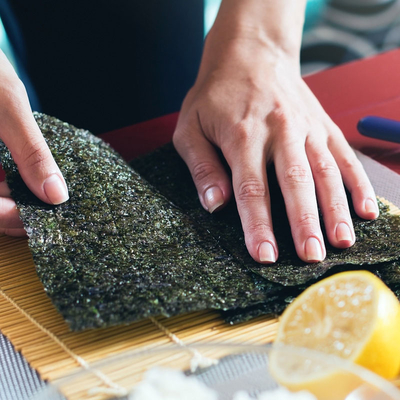 Donkergroen Yaki Sushi Nori Gedroogde zeewier met natuurlijke zeewier smaak