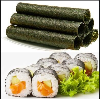 De Donkergroene Sushi Nori Seaweed Sheets van HACCP 50 Volledige Bladen